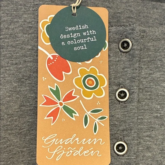 Gudrun Sjoden Gray Long Sleeve Top - Picture 6 of 8